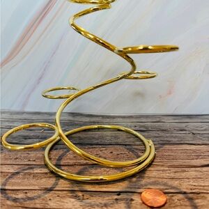 Gold Spiral 5 spheres holder up to 64mm